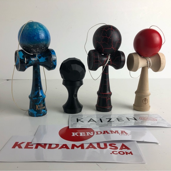 Kendama Crackle Blanc – Jouet D'adresse En Bois, Diamètre Boule 6 Cm, à Partir De 6 Ans